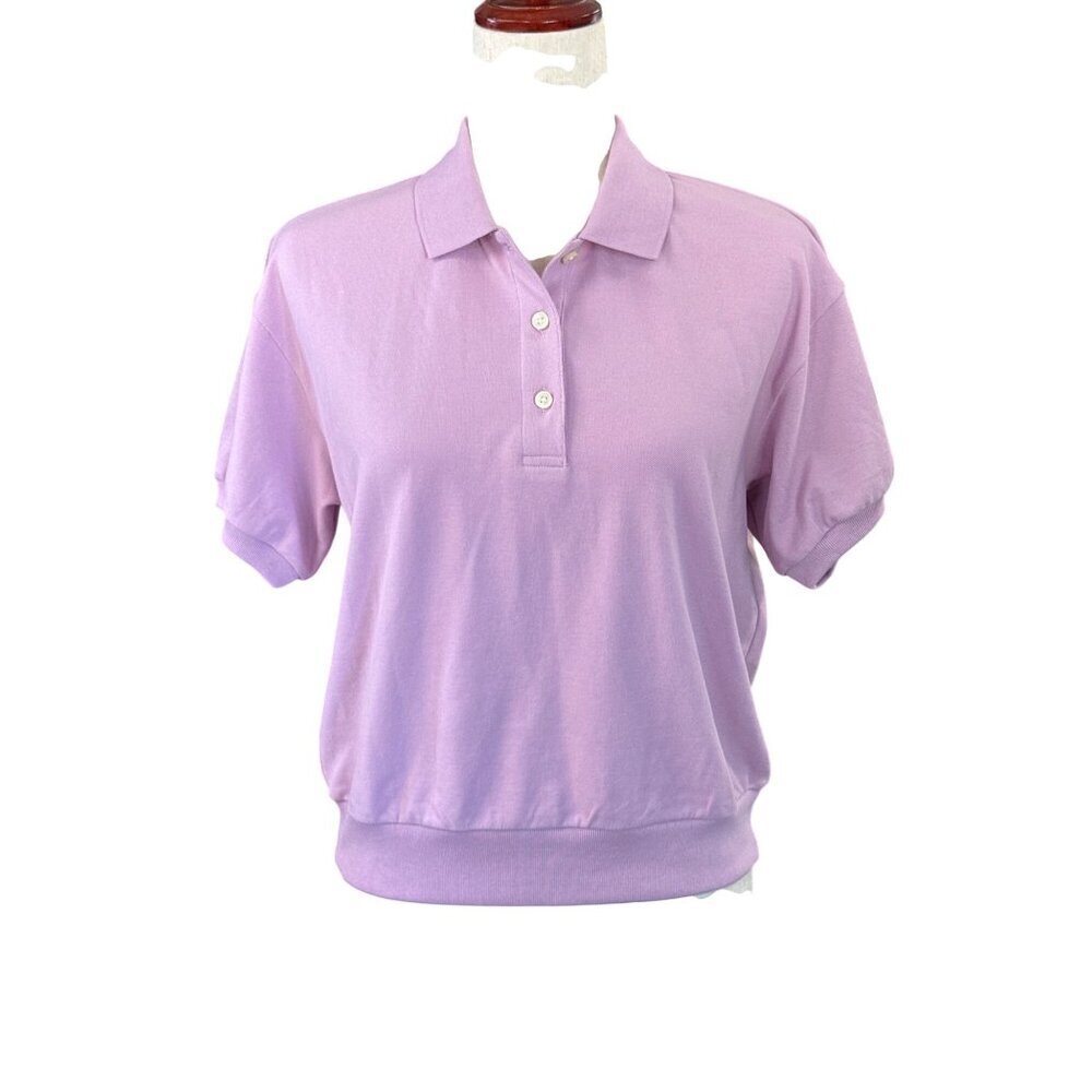 Everlane Womens Cotton Polo Shirt~Size Small~Lavender Short Sleeve Top NWoT L406